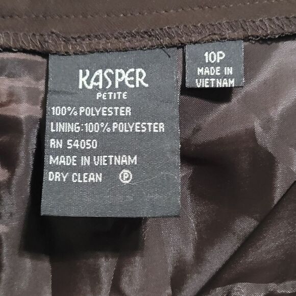 Kasper brown 3pc business suit 10P - Picture 3 of 10